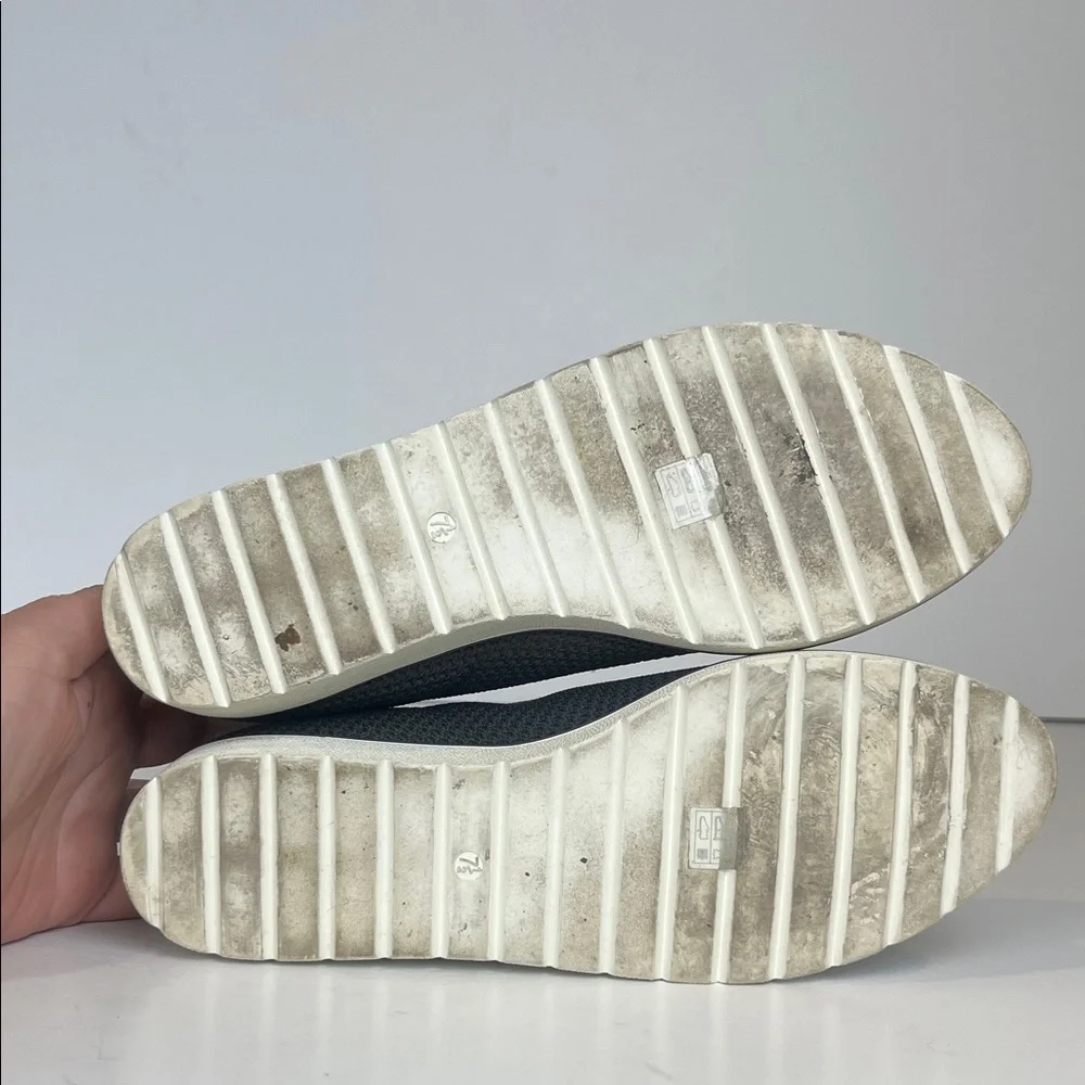 Eileen Fisher Heaven Gray Stretch‎ Knit Slip-On Wedge Ballet Flat SZ 7.5